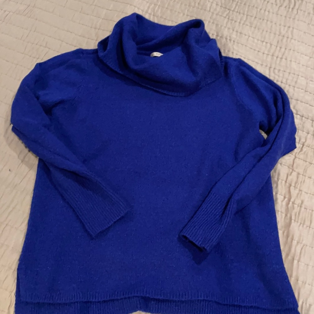 DKNY Royal Blue Cowl Neck Sweater